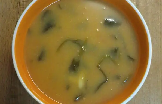 Bean Purée Soup with Spinach Recipe