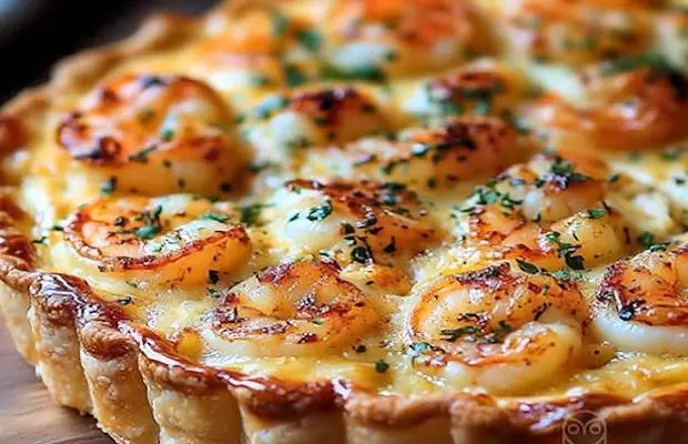Flavorful and Creamy Shrimp Quiche Recipe
